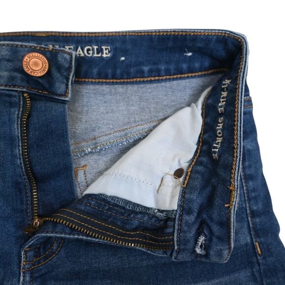 American Eagle Women's 6 Hi-Rise Shortie Denim Jean Shorts - Picture 7 of 10